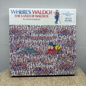Vintage 1990 Where’s WALDO? The Land Of Waldos PUZZLE 550 Pieces 18 x 24 -Sealed